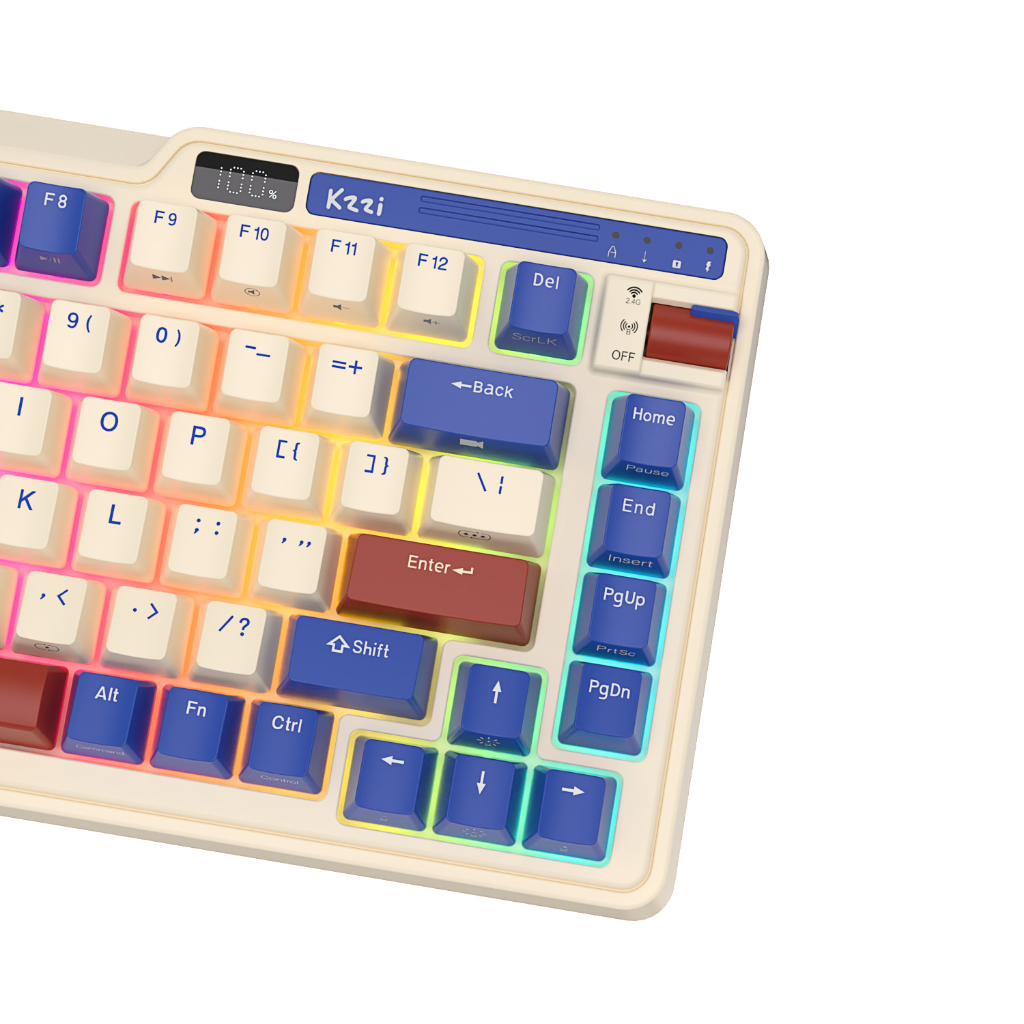 Kzzi Bàn Phím Cơ gaming kezhi k75 pro 80% Không Dây Chất Lượng Cao