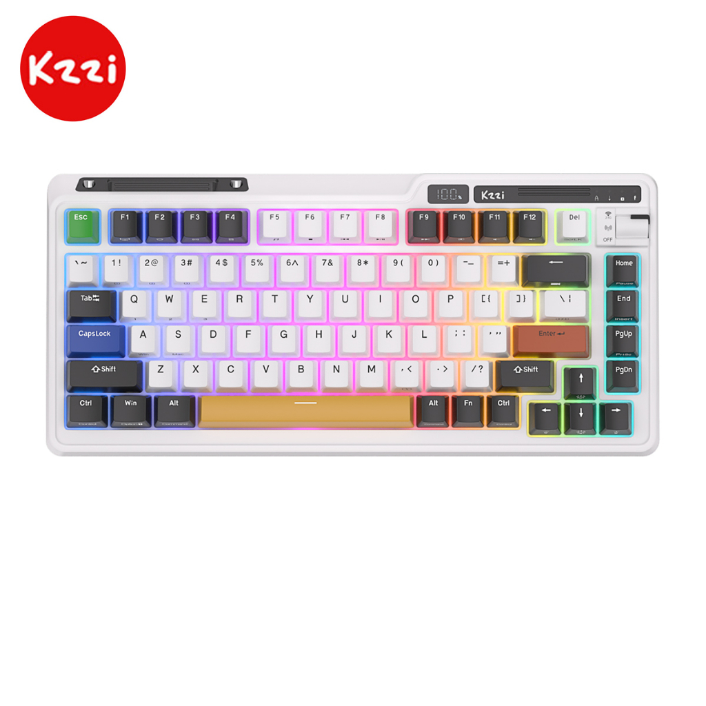 Kzzi Bộ Bàn Phím Cơ Không Dây k75 pro 80% Chuyên Dụng Cho game Thủ