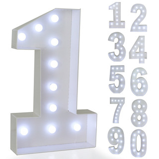 73cm 0-9gian số bóng đầy hộp có đèn led số chiếu sáng lớn tông sinh nhật khảm khung bóng cho bé một sinh nhật bộ trang trí tiệc cưới trẻ em trang trí
