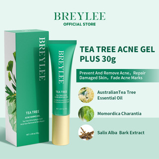 Gel thoa mụn BREYLEE tinh chất tràm trà keratin kháng khuẩn tẩy tế bào chết 30ml