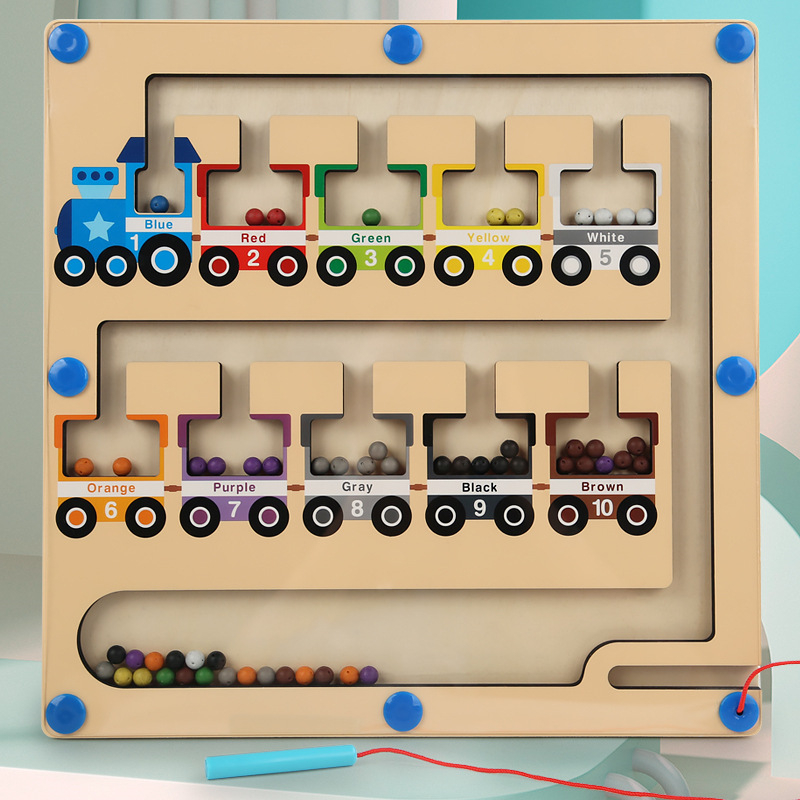 Bảng Đồ Chơi Xếp Hình Học Đếm Số / Động Cơ montessori Bằng Gỗ Hít Nam Châm Màu Sắc montessori Cho Bé