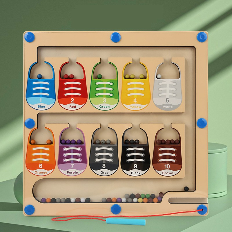 Bảng Đồ Chơi Xếp Hình Học Đếm Số / Động Cơ montessori Bằng Gỗ Hít Nam Châm Màu Sắc montessori Cho Bé