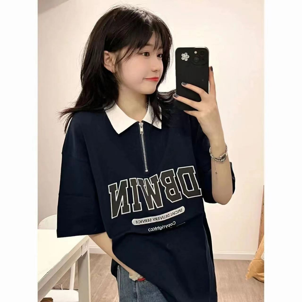 Sarah áo phông áo thun nữ áo polo nữ Thời trang hàn quốc A23K00I 34Z230825