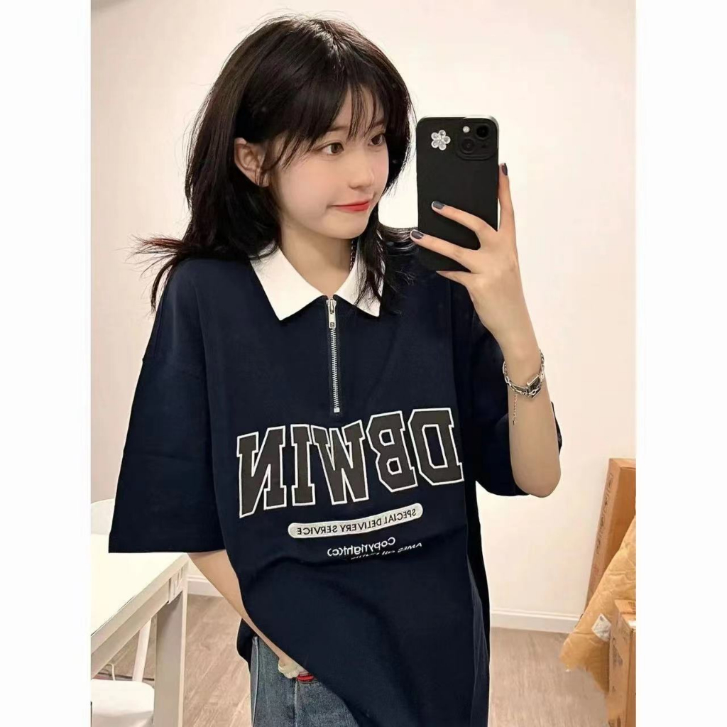 Sarah áo phông áo thun nữ áo polo nữ Thời trang hàn quốc A23K00I 34Z230825