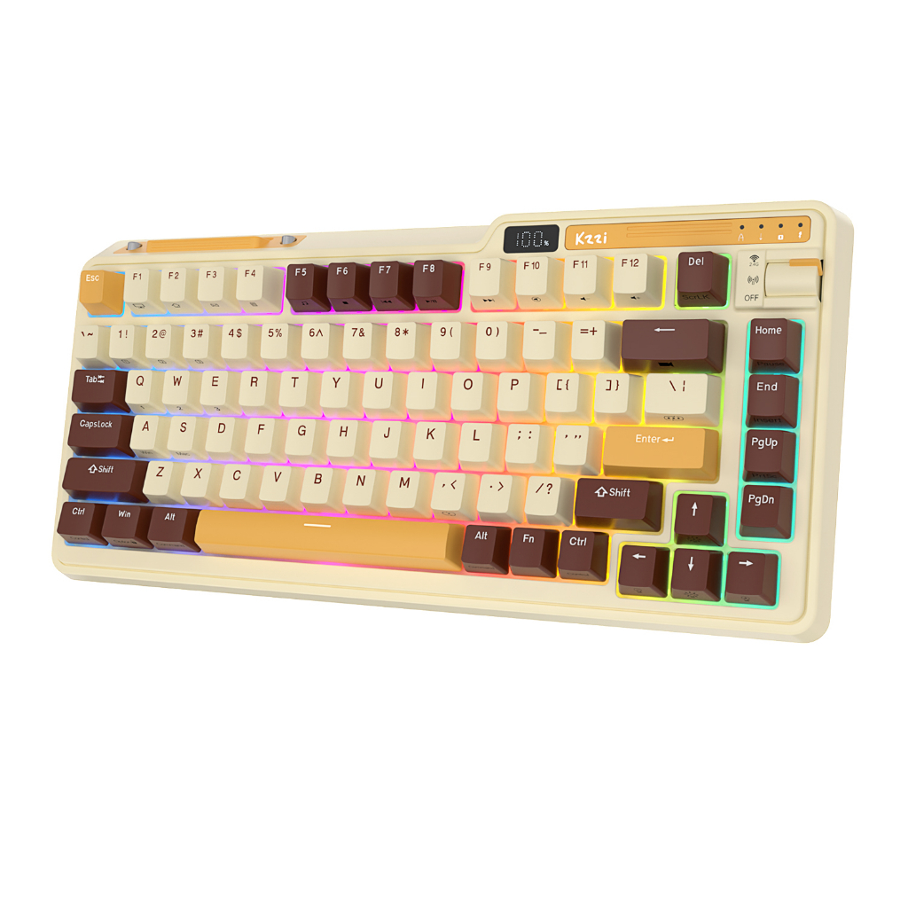 Kzzi Bàn Phím Cơ gaming kezhi k75 pro 80% Không Dây Chất Lượng Cao