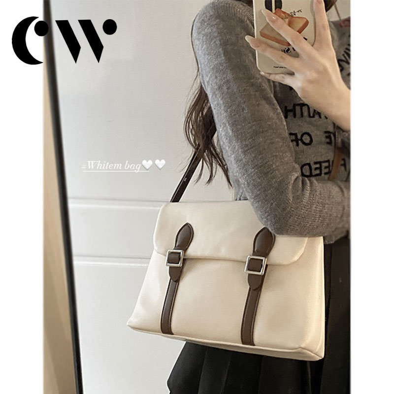 CYRUS WORLD Túi Đeo Vai Sức Chứa Lớn Phong Cách Thời Trang Mới Đơn Giản Dễ Phối Đồ Dành Cho Nữ Túi đeo chéo phong cách Hàn Quốc cổ điển Kẹp nách Matte Túi xách thời trang