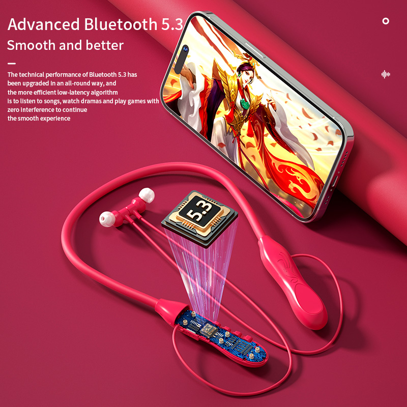 Vanteenie Tai Nghe Không Dây bluetooth 5.3 Có Đèn led Và Mic Dung Lượng Lớn 2200mah