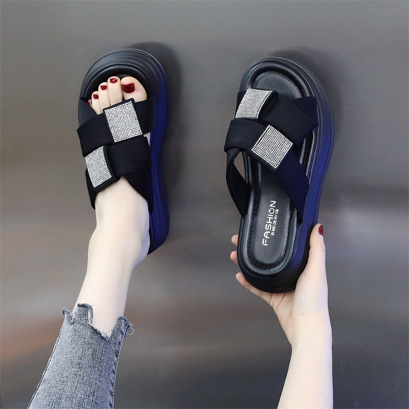 Leosoxs dép sandal nữ dép bánh mì nữ thời trang dép đế cao Chống Trượt 072405