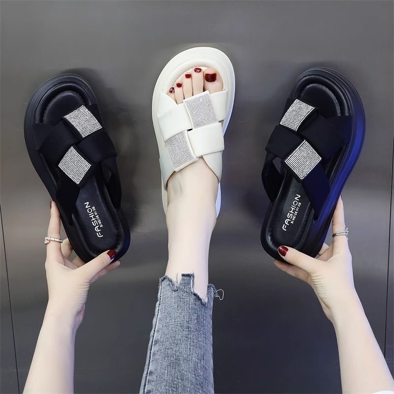 Leosoxs dép sandal nữ dép bánh mì nữ thời trang dép đế cao Chống Trượt 072405