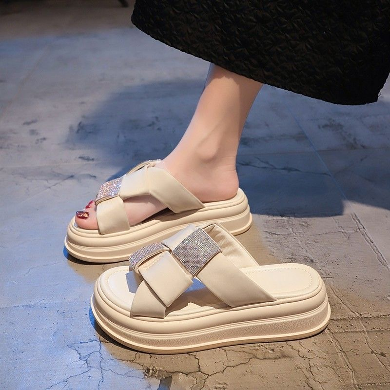 Leosoxs dép sandal nữ dép bánh mì nữ thời trang dép đế cao Chống Trượt 072405