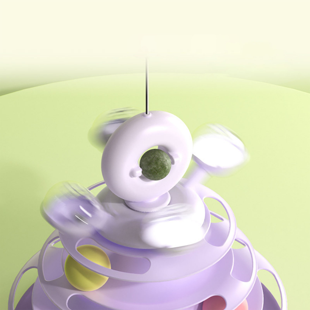 ☛ Đồ Chơi Tháp Banh Alien Kèm Catnip + Cây Lông Vũ Cho Mèo