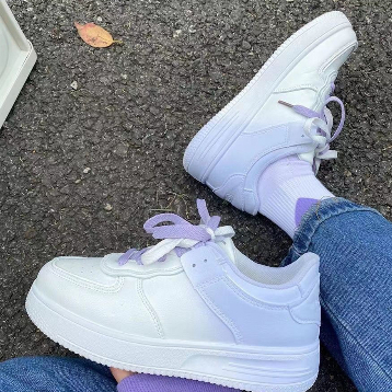 Giày Thể Thao Nữ Đi Học Độn Đế Trắng Học Sinh Chạy Bộ Bình Thường Mang Ở Nhà Bên Ngoài TTN023