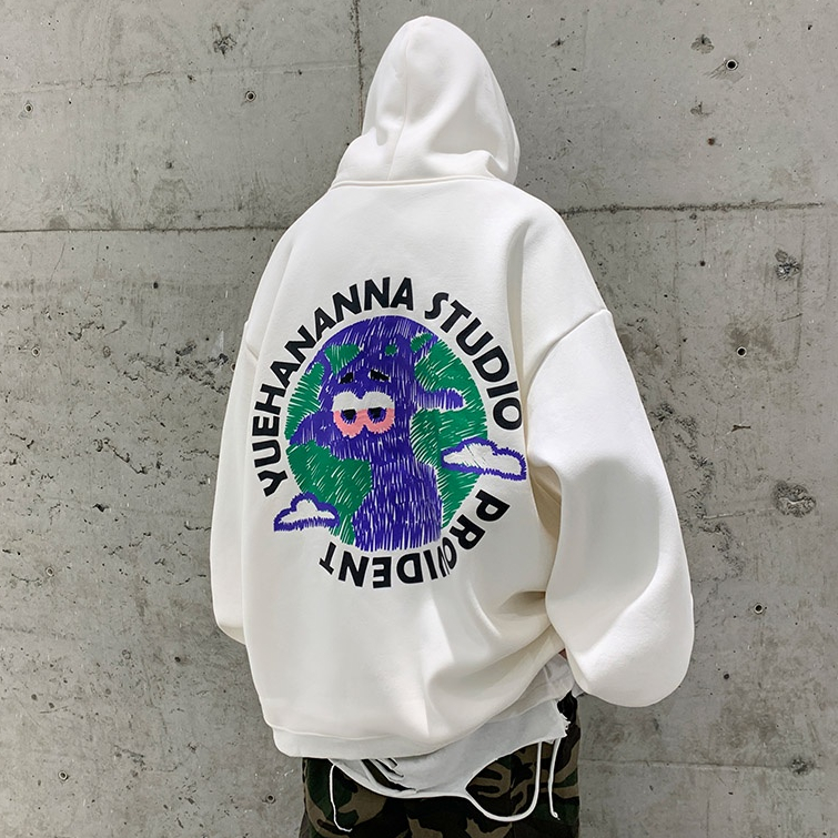 Ifnicefuture Áo khoác Hoodie Nam Hoodie Basic Unisex Nỉ From Rộng Màu Đen