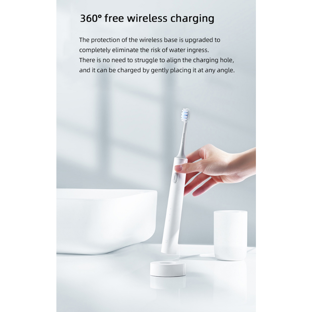 Xiaomi mijia t301 Bàn Chải Đánh Răng Điện sonic Sạc usb Chống Thấm Nước Cho Người Lớn