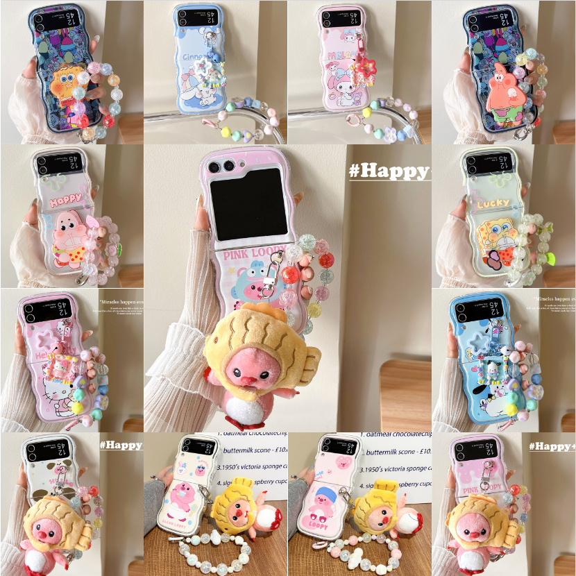 Ốp Điện Thoại Chống Sốc Hình Hoạt Hình 3d Có Thể Gấp Gọn Cho samsung galaxy z flip 5 zflip 4 z flip3