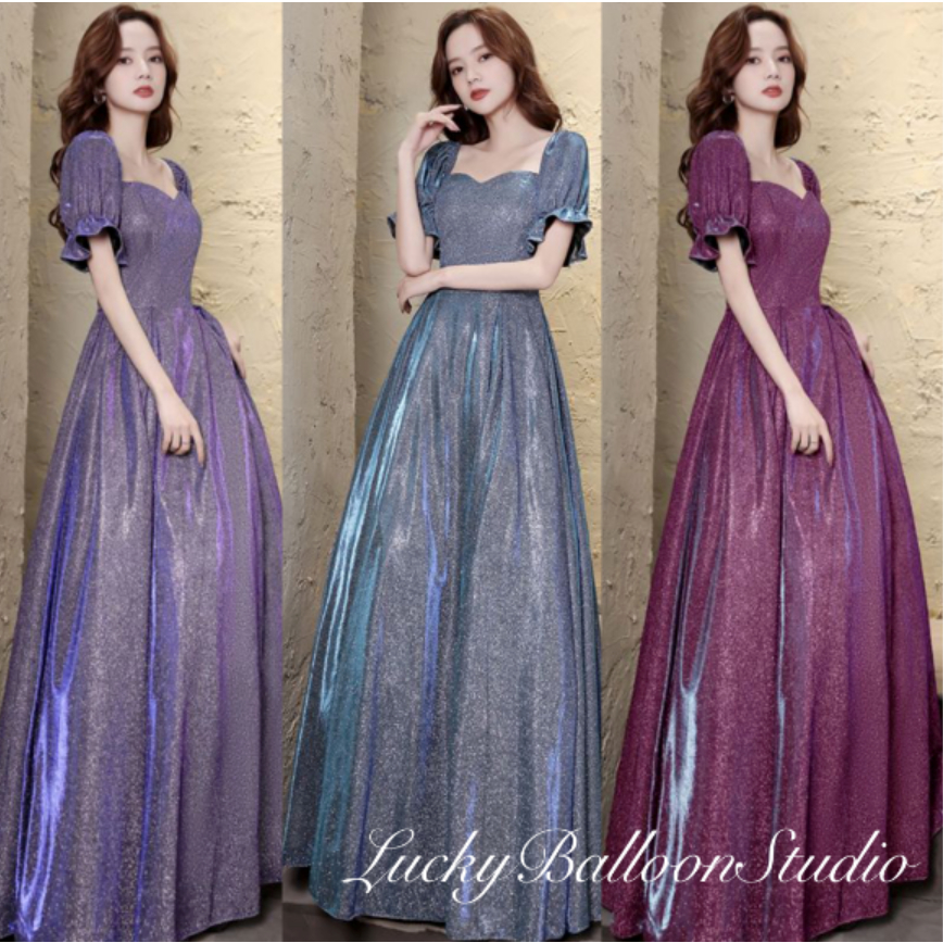 Áo choàng nữ thanh lịch Vintage lấp lánh đầy sao dạ hội dạ hội Váy dạ hội biểu diễn Váy công chúa