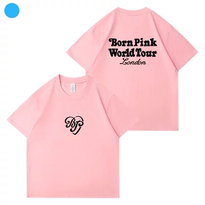 Áo Thun Tay Ngắn Cổ Tròn In Hình blackpink jisoo lisa rose jennie Thời Trang Hàn Quốc Cho Cặp Đôi