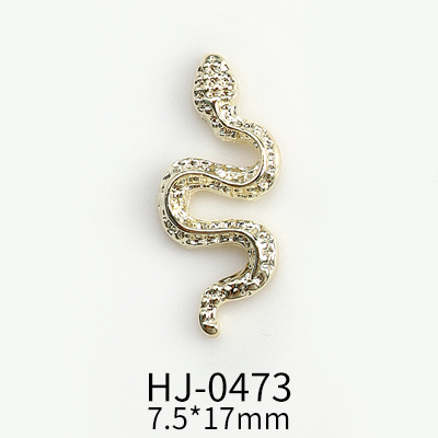 Mới Phụ Kiện Trang Trí Móng Tay Hình Rắn Ba Chiều Bằng Hợp Kim Kim Loại