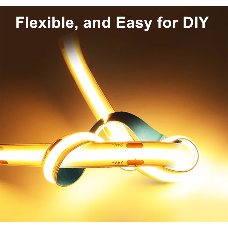 Cuộn Dây Đèn led cob dc12v 24v 480 Bóng / m 10m / 8m / 6m / 5m / 4m / 3m / 1m 3000k 4000k 6000k Trang Trí Nhà Cửa