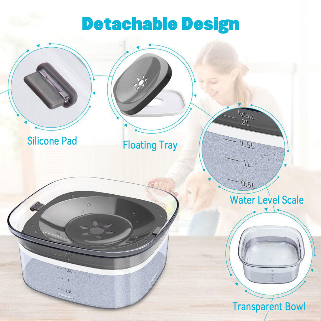 Bát nước cho chó bát nổi cho chó vừa và lớn, cho mèo máy uống nước cho thú cưng máy lọc nước cho thú cưng