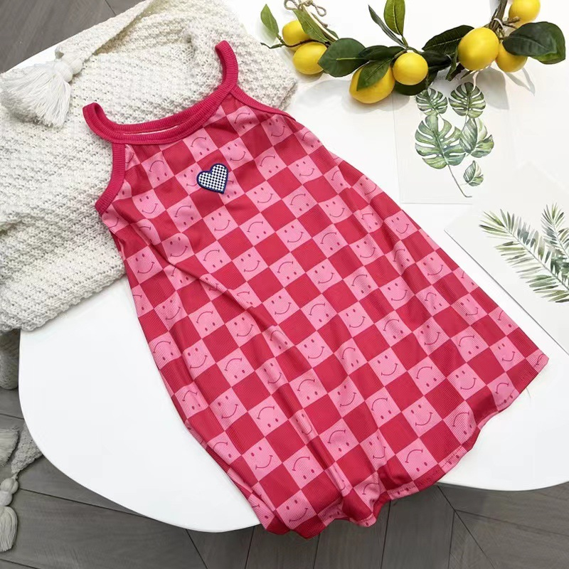 Đầm Ngủ Hai Dây Vải Lụa Mát Phong Cách Công Chúa Cho Bé Gái