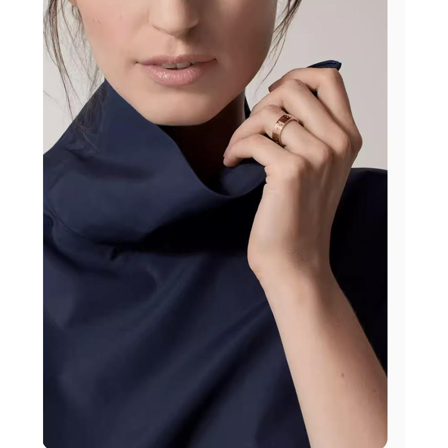 Mới Nhẫn Cưới Kim Cương Màu Vàng Hồng 5mm