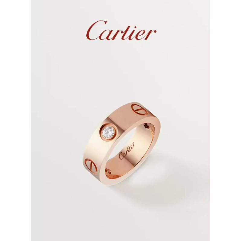 Mới Nhẫn Cưới Kim Cương Màu Vàng Hồng 5mm