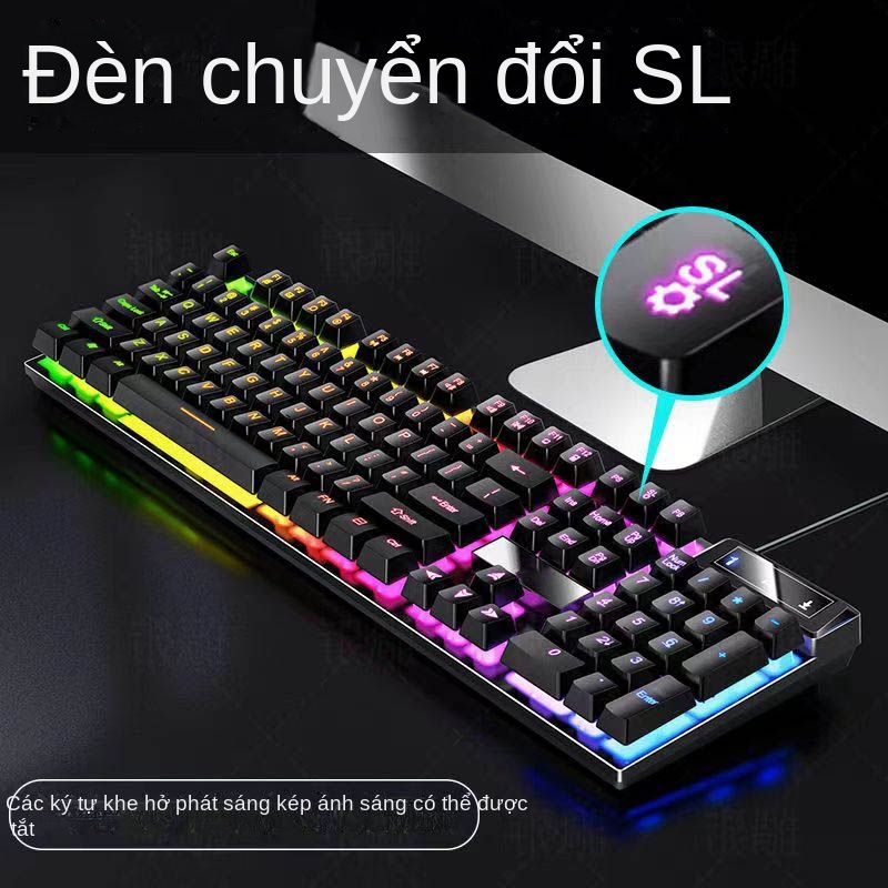 Bàn Phím Cơ Hai Màu Trắng Xanh Dương Hình Gấu / Dâu Tây Có Dây Cho Máy Tính Chơi game Văn Phòng