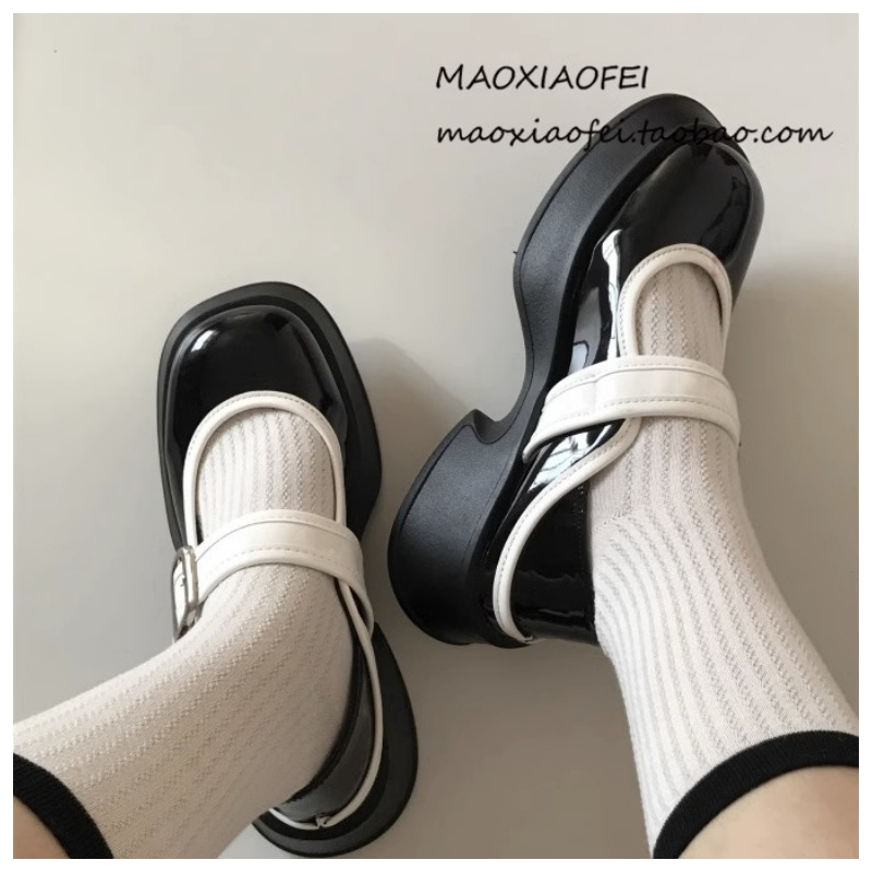 Giày Mary Jane Bằng Da Đế Dày Tăng Chiều Cao Phong Cách Retro Nhật Bản Thời Trang Mùa Hè Dành Cho Nữ