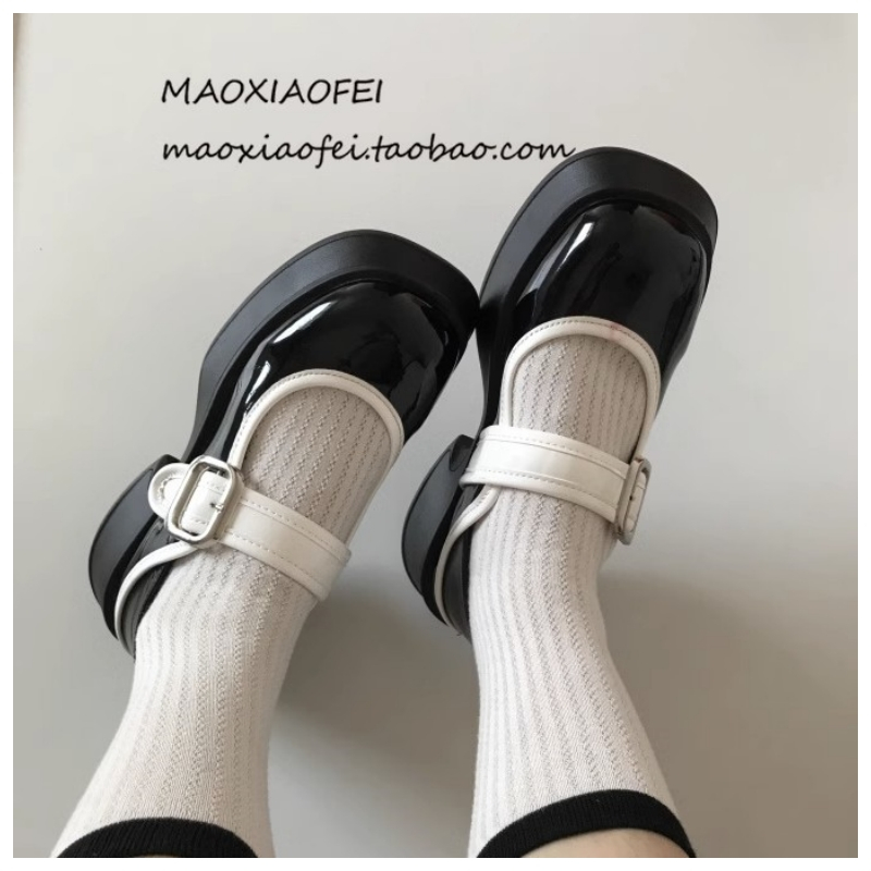 Giày Mary Jane Bằng Da Đế Dày Tăng Chiều Cao Phong Cách Retro Nhật Bản Thời Trang Mùa Hè Dành Cho Nữ