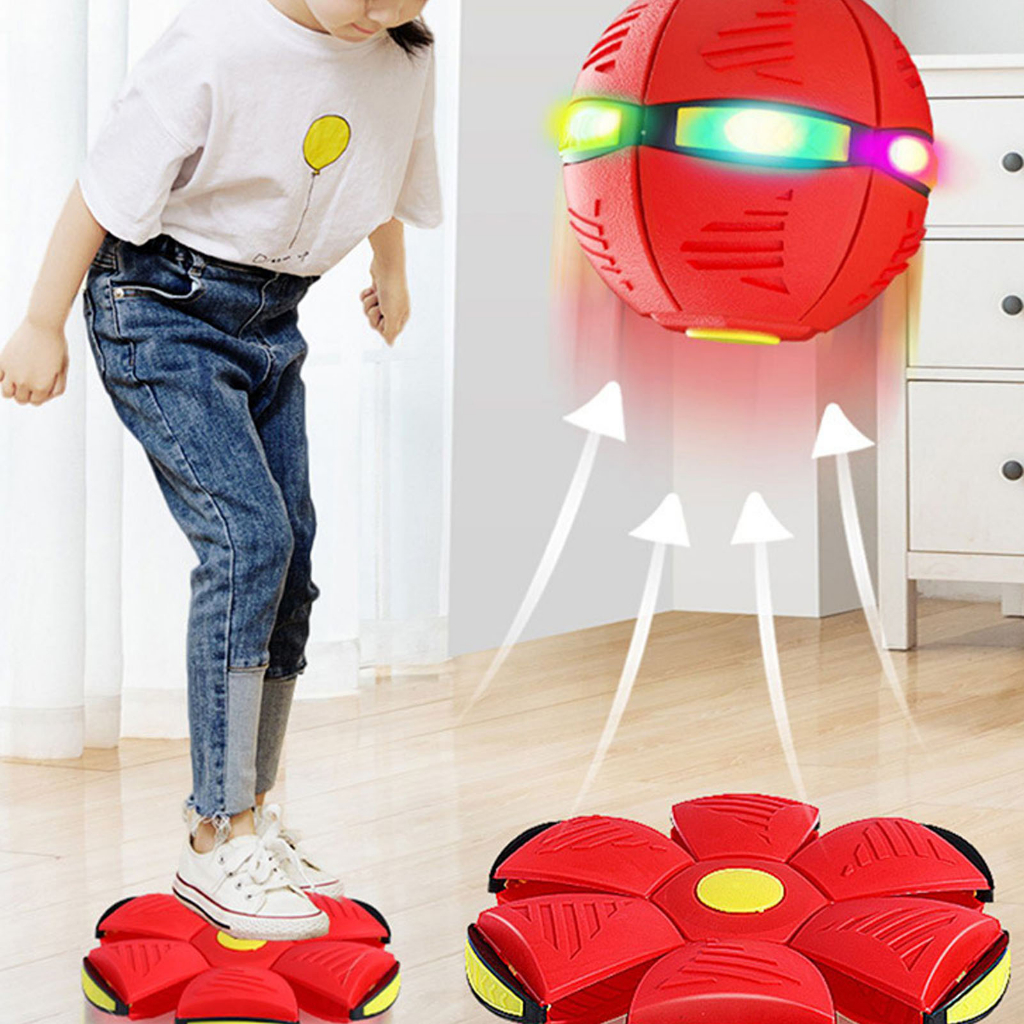 Đĩa Bay Bóng Ma Thuật Biến Dạng Có Đèn Giải Nén Phẳng Ném Cha Mẹ Con Đồ Chơi Tương Tác