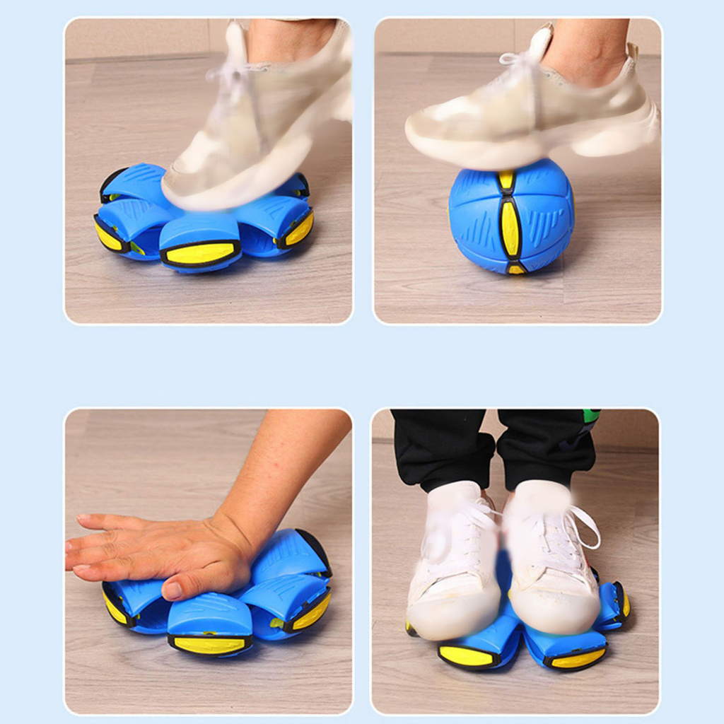 Đĩa Bay Bóng Ma Thuật Biến Dạng Có Đèn Giải Nén Phẳng Ném Cha Mẹ Con Đồ Chơi Tương Tác