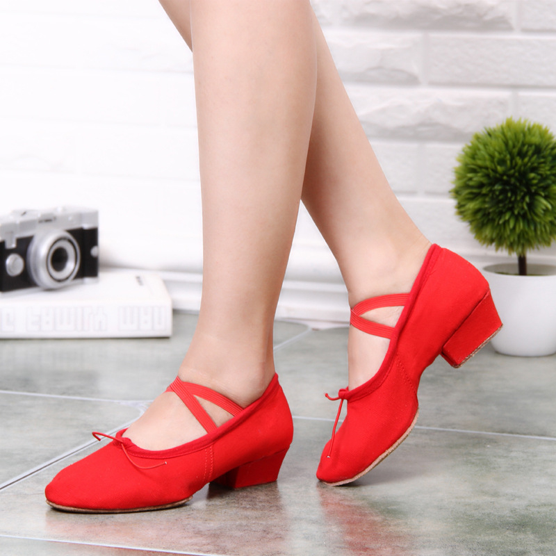 Giày Da Nhảy Múa Ba Lê Chính Hãng 3cm Co Giãn Cho Nữ
