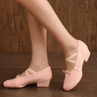 Giày khiêu vũ latin đế cao su mềm gót thấp 3cm dành cho nữ