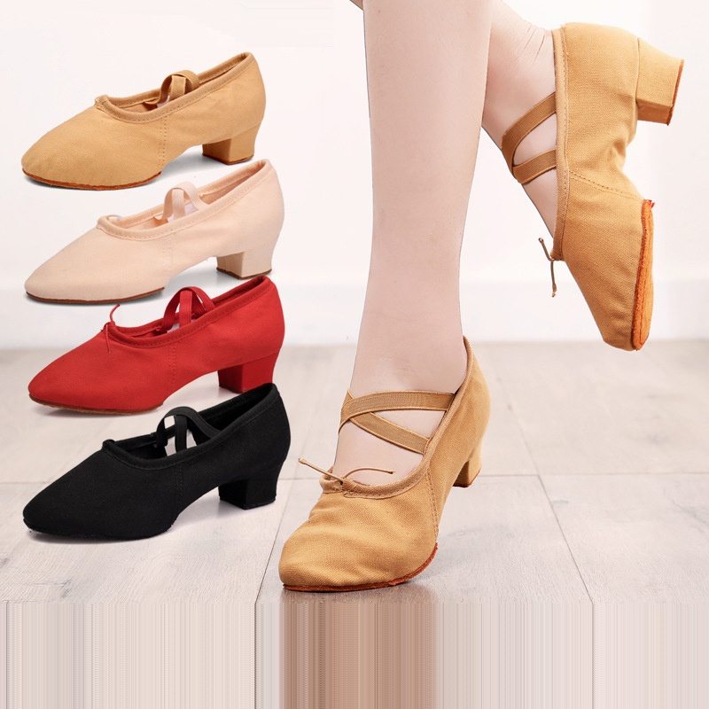 Giày Múa Ba Lê Vải Mềm 3cm