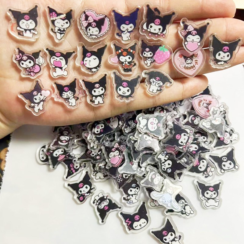 1 Mảnh Dây Buộc Tóc 2cm Hình kuromi melody pachacco kitty Màu Trắng diy Kuromi  Melody  Pachacco  Kitty White