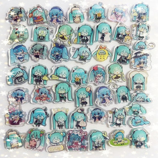 1 Móc Khóa Hình hatsune miku 2cm Bằng acrylic diy Hatsune Miku Kagamine Rin Kagamine Len Megurine Luka