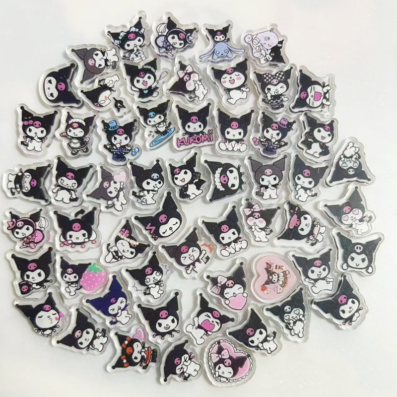 1 Mảnh Dây Buộc Tóc 2cm Hình kuromi melody pachacco kitty Màu Trắng diy Kuromi  Melody  Pachacco  Kitty White