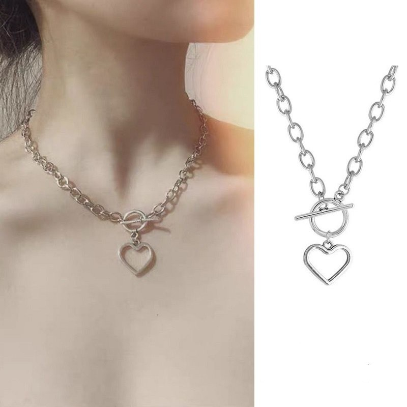 beautycoco🍊Dây chuyền choker chất liệu kim loại bản dày phong cách hip hop cổ điển thời trang nữ