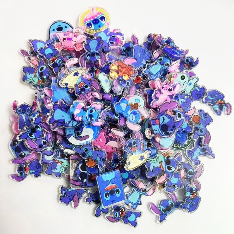 Bộ 5 Kẹp Tóc Hình stitch 2cm Bằng acrylic Trang Trí Tủ Lạnh  Abomination  Lilo Pelekai  Reuben  Woops