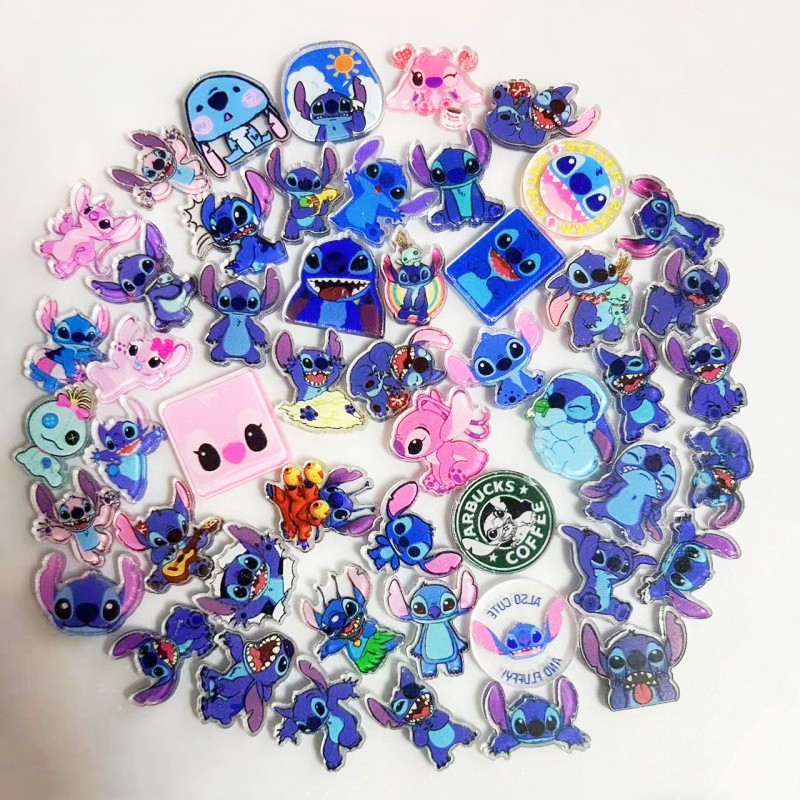 Bộ 5 Kẹp Tóc Hình stitch 2cm Bằng acrylic Trang Trí Tủ Lạnh  Abomination  Lilo Pelekai  Reuben  Woops