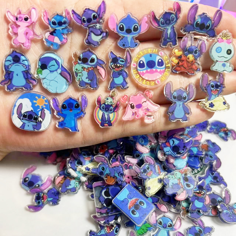 Bộ 5 Kẹp Tóc Hình stitch 2cm Bằng acrylic Trang Trí Tủ Lạnh  Abomination  Lilo Pelekai  Reuben  Woops