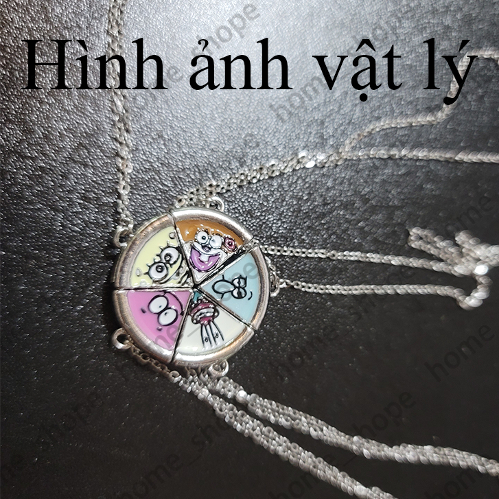 Vòng Cổ Nam Châm Hình Nhân Vật SpongeBob SquarePants Patrick's Pizza Dễ Thương Dành Cho Cặp Đôi