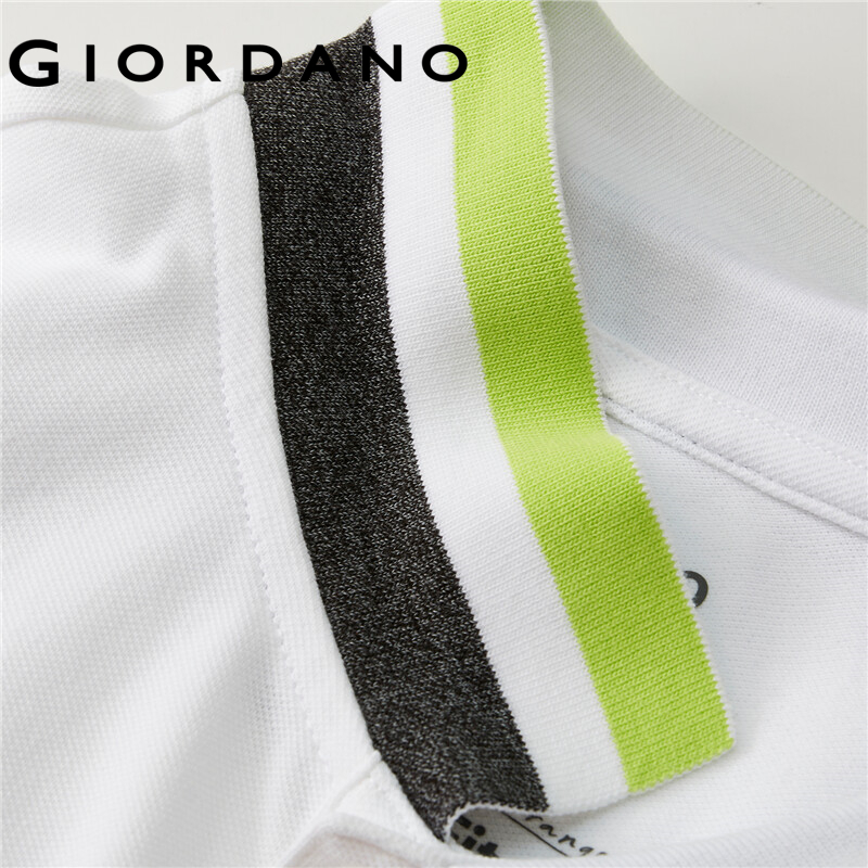 GIORDANO Áo Polo nam tay ngắn thêu sư tử chuyển màu, có sẵn nhiều màu 01011422