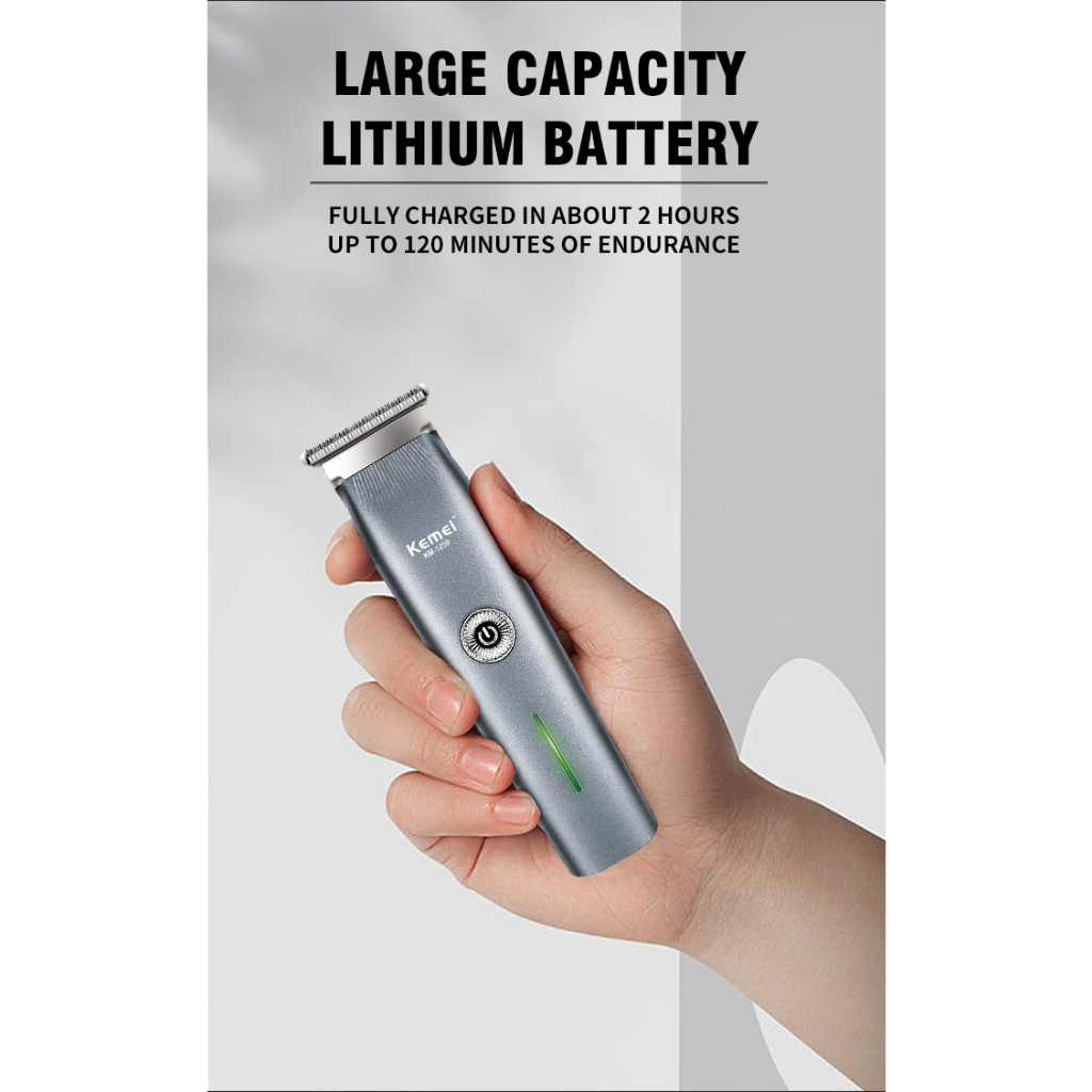 Kemei Tông Đơ Cắt Tóc mini Không Dây Sạc usb Loại c Chuyên Nghiệp Cho Nam