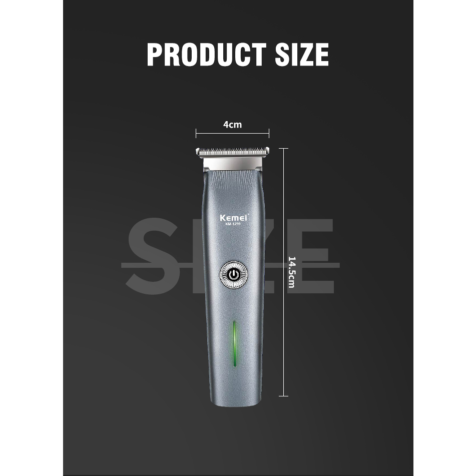 Kemei Tông Đơ Cắt Tóc mini Không Dây Sạc usb Loại c Chuyên Nghiệp Cho Nam