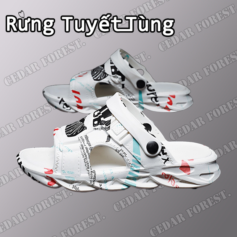 SHANMUSENLIN☘Dép Sandal Đế Mềm Chống Trượt Hai Cách Mang Thời Trang Thể Thao Ngoài Trời Dành Cho Nam