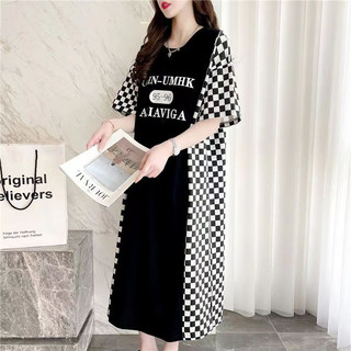Đầm Thun Cotton Dáng Dài Rộng Cổ Polo Thời Trang Mùa Hè Hàn Quốc 2023