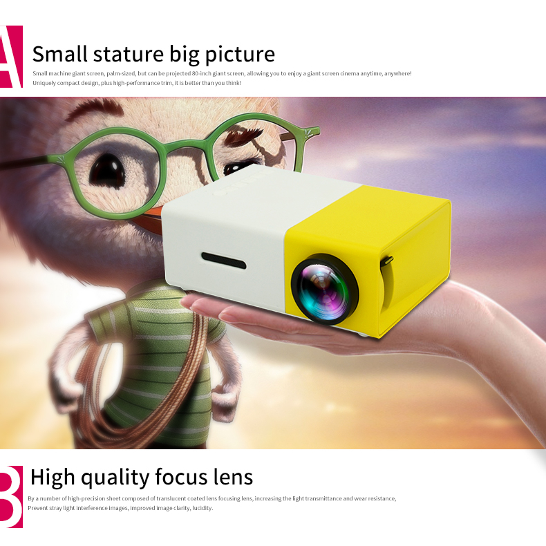 TAIDU máy chiếu hộ gia đình led máy chiếu nhỏ cầm tay