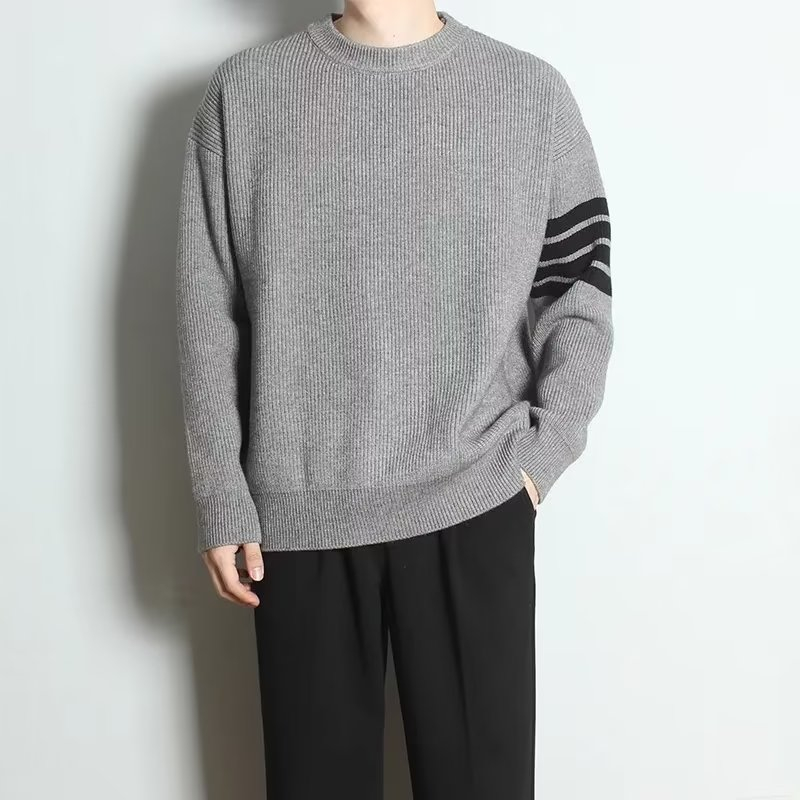 Áo sweater Cổ Tròn Dáng Rộng Thời Trang Thu Đông Đơn Giản Sang Trọng Cho Nam